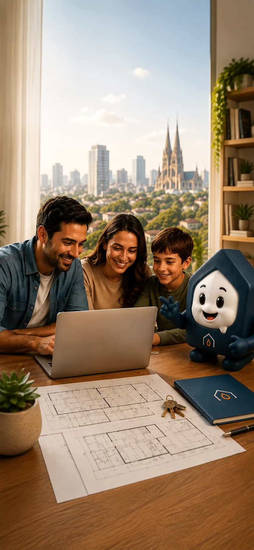 Familia planificando su próximo hogar junto a Londi